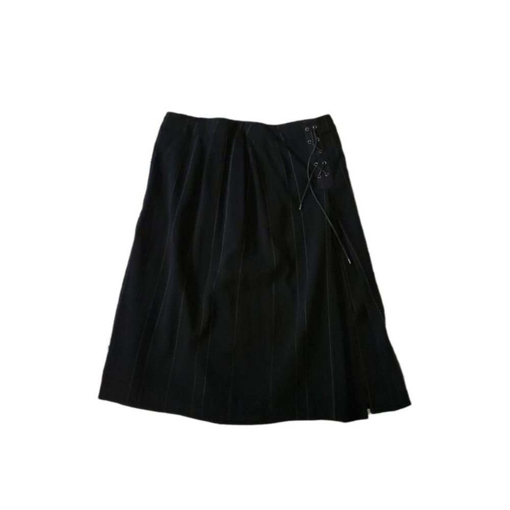 Reine Schurwolle Vampy gothic pinstripe black skirt